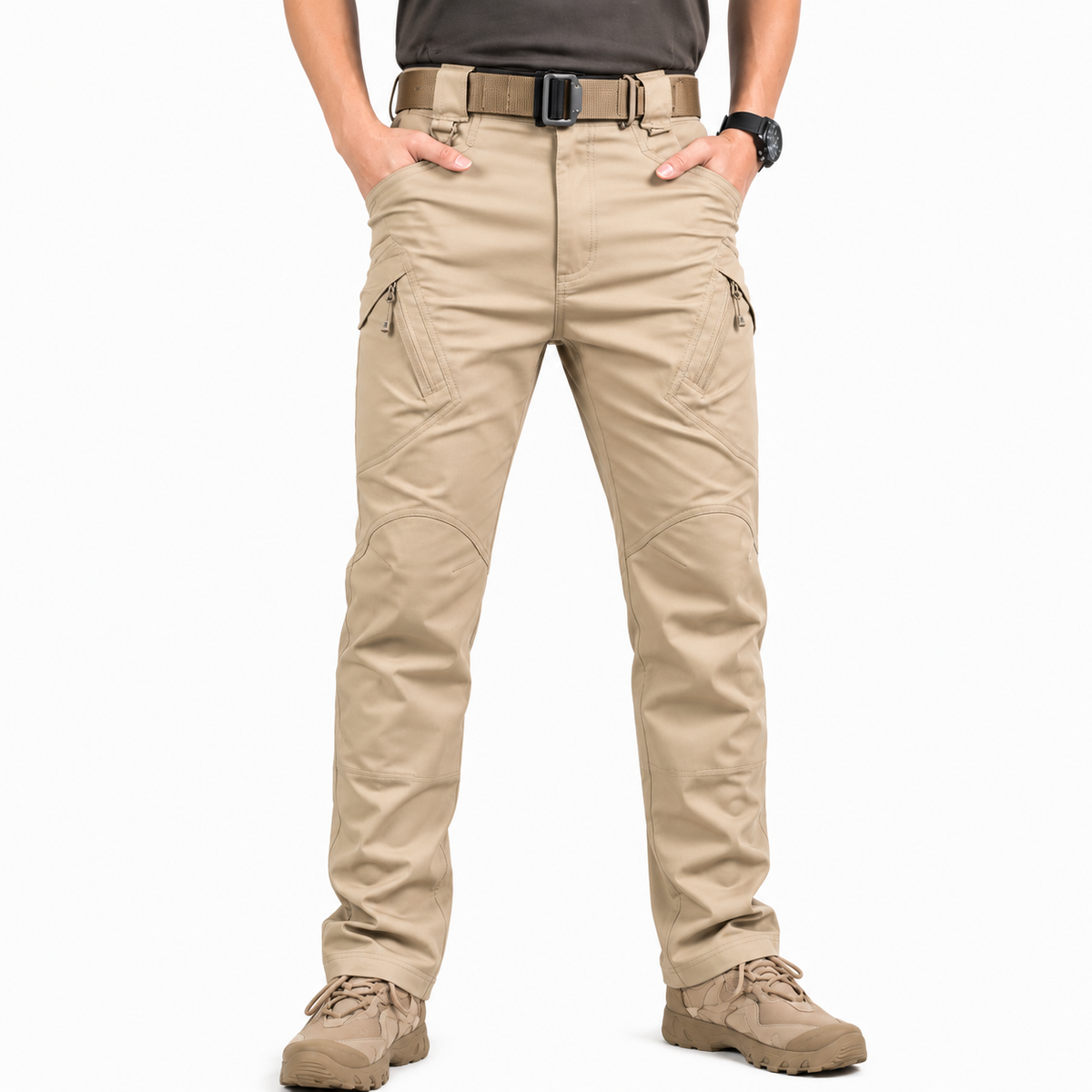 Men's Waterproof Cargo Trousers – Multi Pocket Outdoor Utility