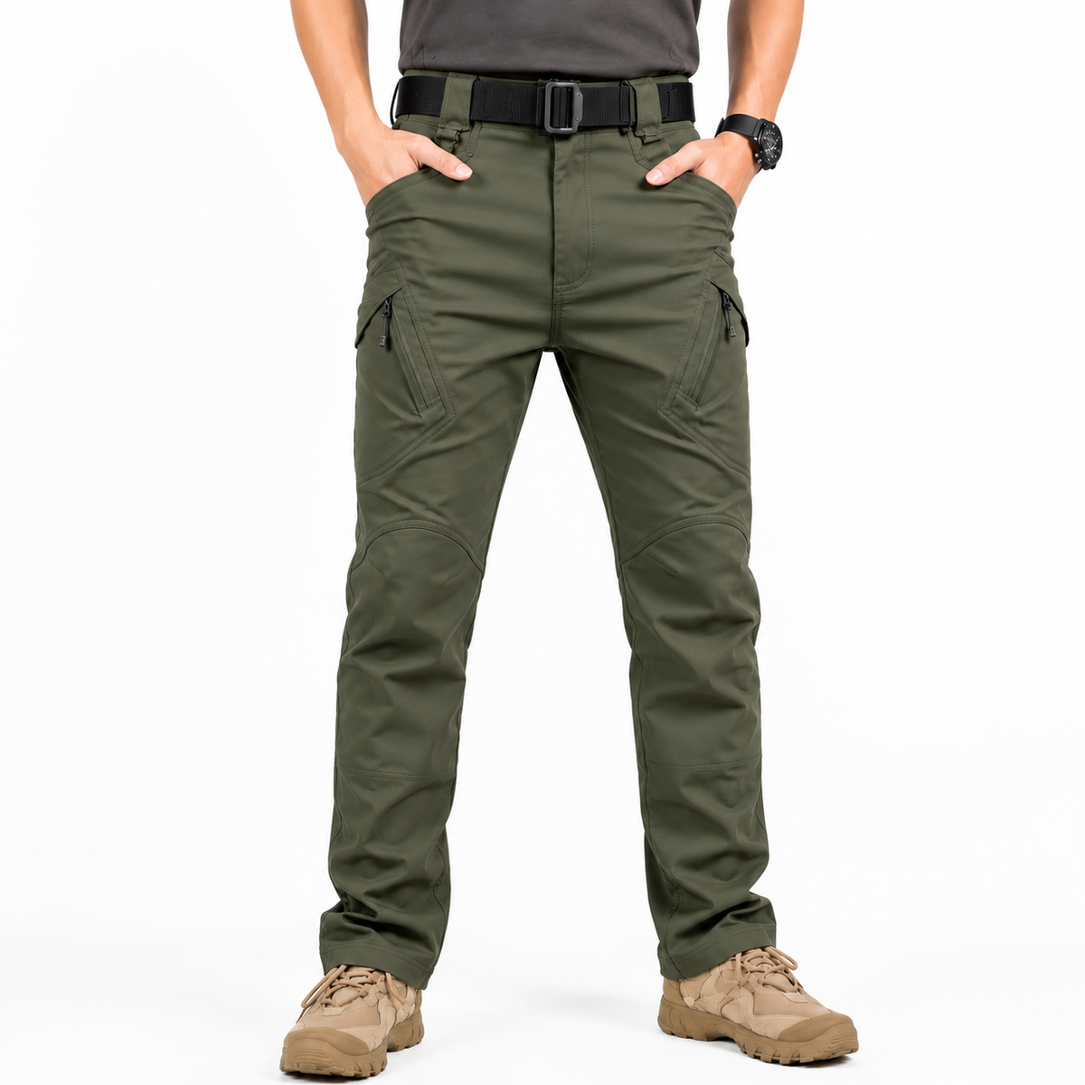 Men's Waterproof Cargo Trousers – Multi Pocket Outdoor Utility