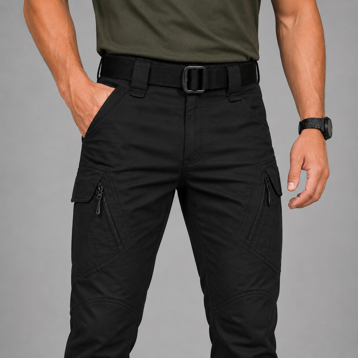 Men's Waterproof Cargo Trousers – Multi Pocket Outdoor Utility