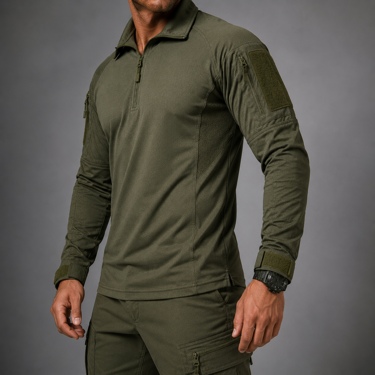 UFS Tactical Combat Shirt with Elbow Pads – Breathable & Stretch Military Shirt