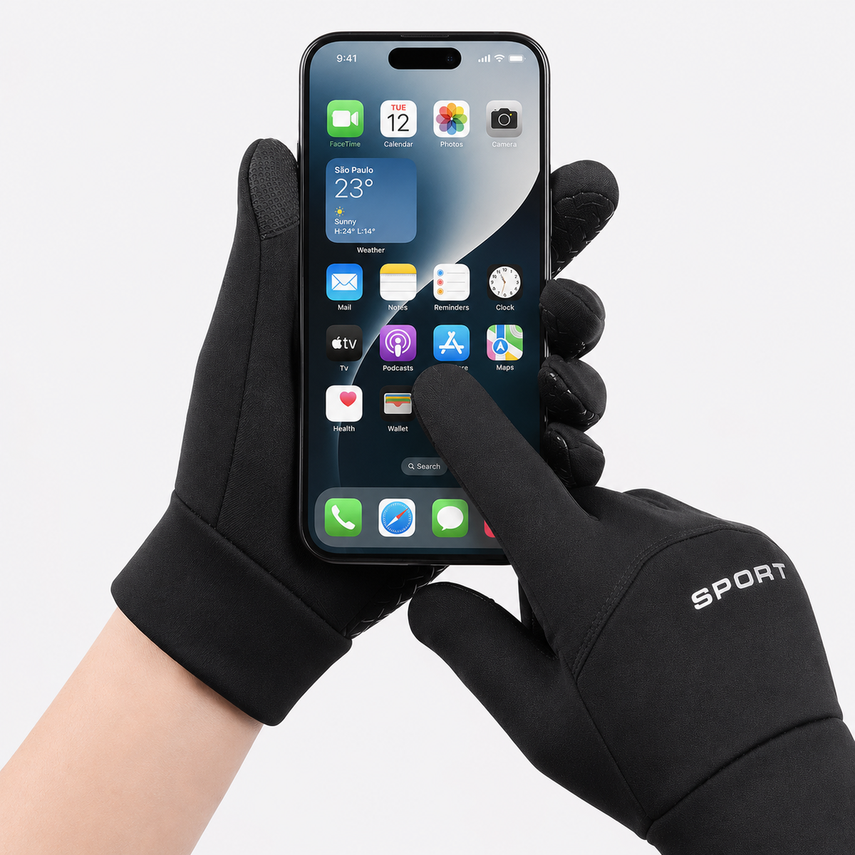 Urban Shield Men’s Thermal Touchscreen Gloves – Anti-Slip and Water-Repellent