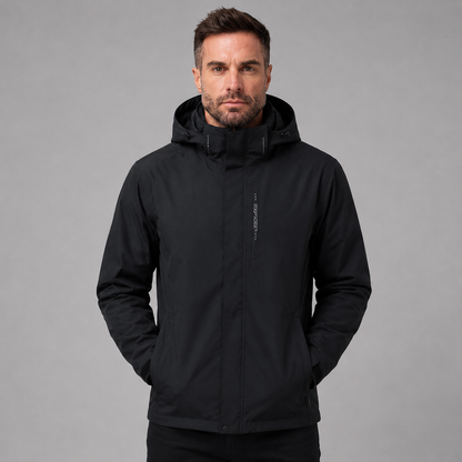 Men's Waterproof Hooded Jacket – Lightweight Waterproof Hooded Hiking Coat