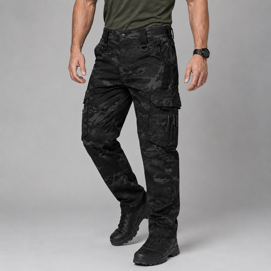 Men's Waterproof Tactical Cargo Pants with Multi Pockets for Work and Outdoor Activities