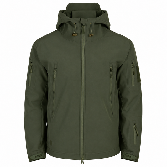 Premium Men's Softshell Tactical Jacket | Waterproof Outdoor Hooded Coat