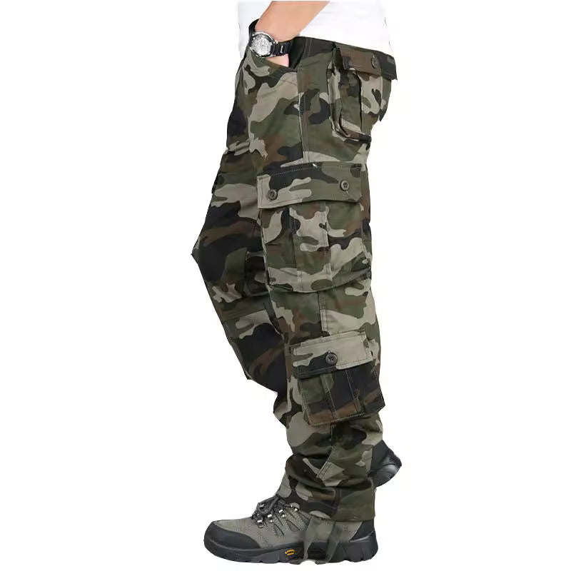 Men's Tactical Cargo Pants – Durable Cotton Outdoor Hiking Trousers