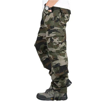 Men's Tactical Cargo Pants – Durable Cotton Outdoor Hiking Trousers