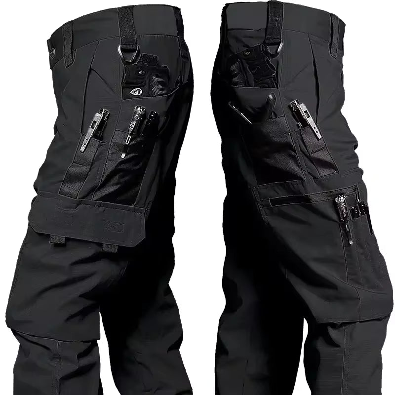 Men's Waterproof Tactical Cargo Pants with Multi Pockets for Work and Outdoor Activities