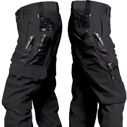 Men's Waterproof Tactical Cargo Pants with Multi Pockets for Work and Outdoor Activities