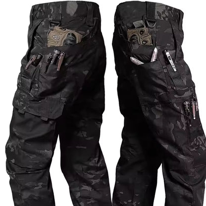 Men's Waterproof Tactical Cargo Pants with Multi Pockets for Work and Outdoor Activities