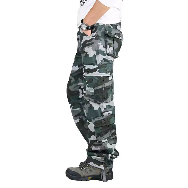 Men's Tactical Cargo Pants – Durable Cotton Outdoor Hiking Trousers
