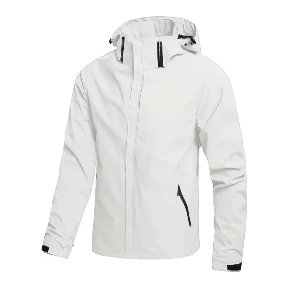 Men's Waterproof Hooded Jacket – Lightweight Waterproof Hooded Hiking Coat