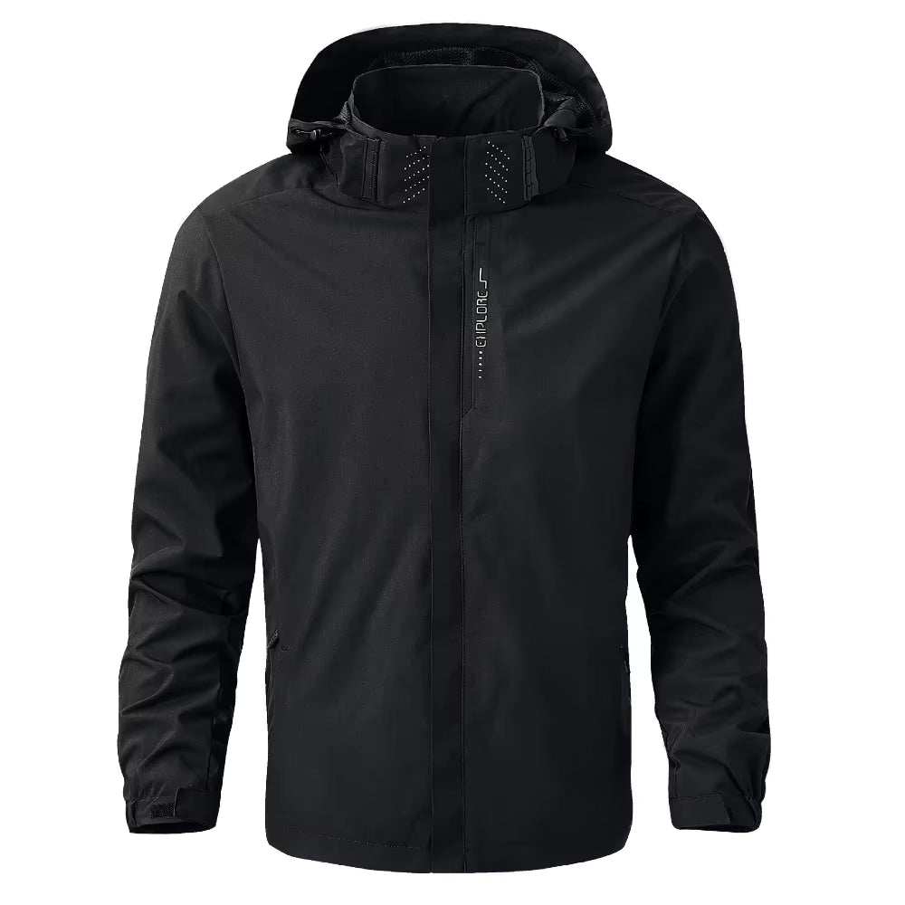 Men's Waterproof Hooded Jacket – Lightweight Waterproof Hooded Hiking Coat