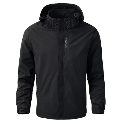 Men's Waterproof Hooded Jacket – Lightweight Waterproof Hooded Hiking Coat