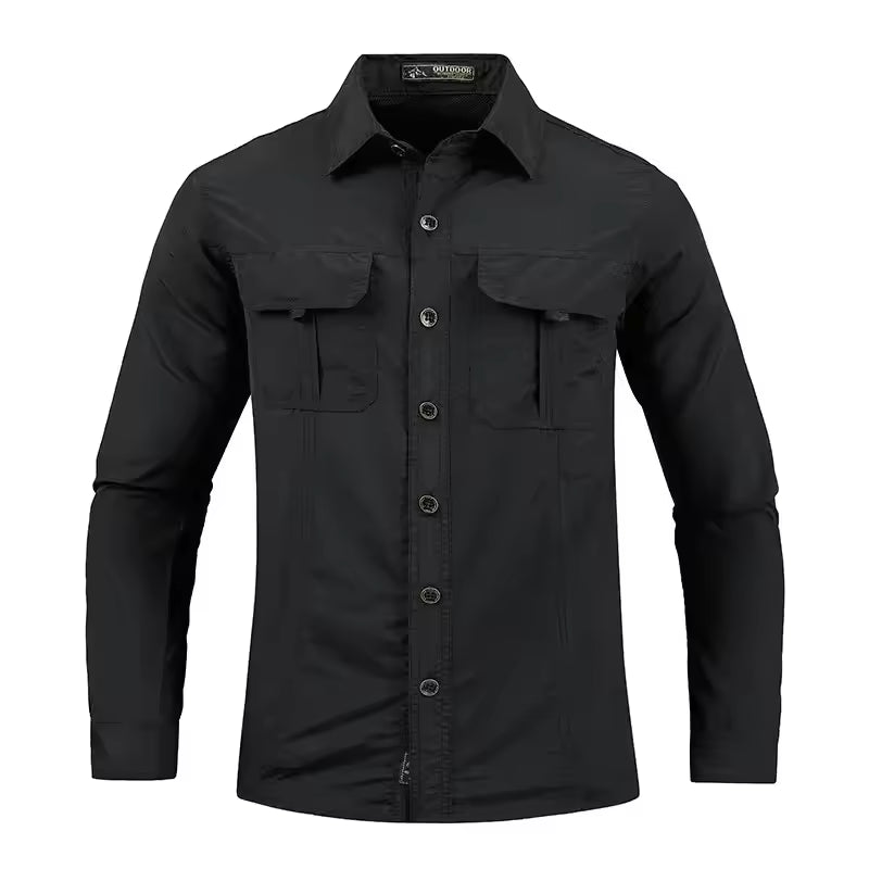 Men's Outdoor Long Sleeve Breathable Shirt with UV Sun Protection