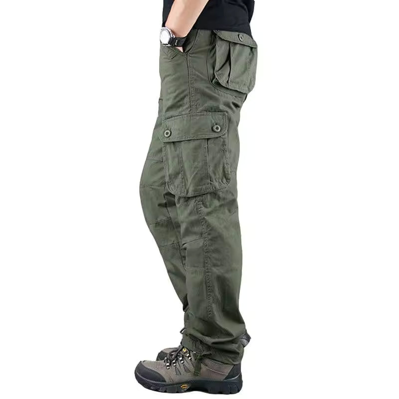 Men's Tactical Cargo Pants – Durable Cotton Outdoor Hiking Trousers