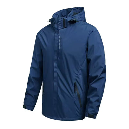 Men's Waterproof Hooded Jacket – Lightweight Waterproof Hooded Hiking Coat