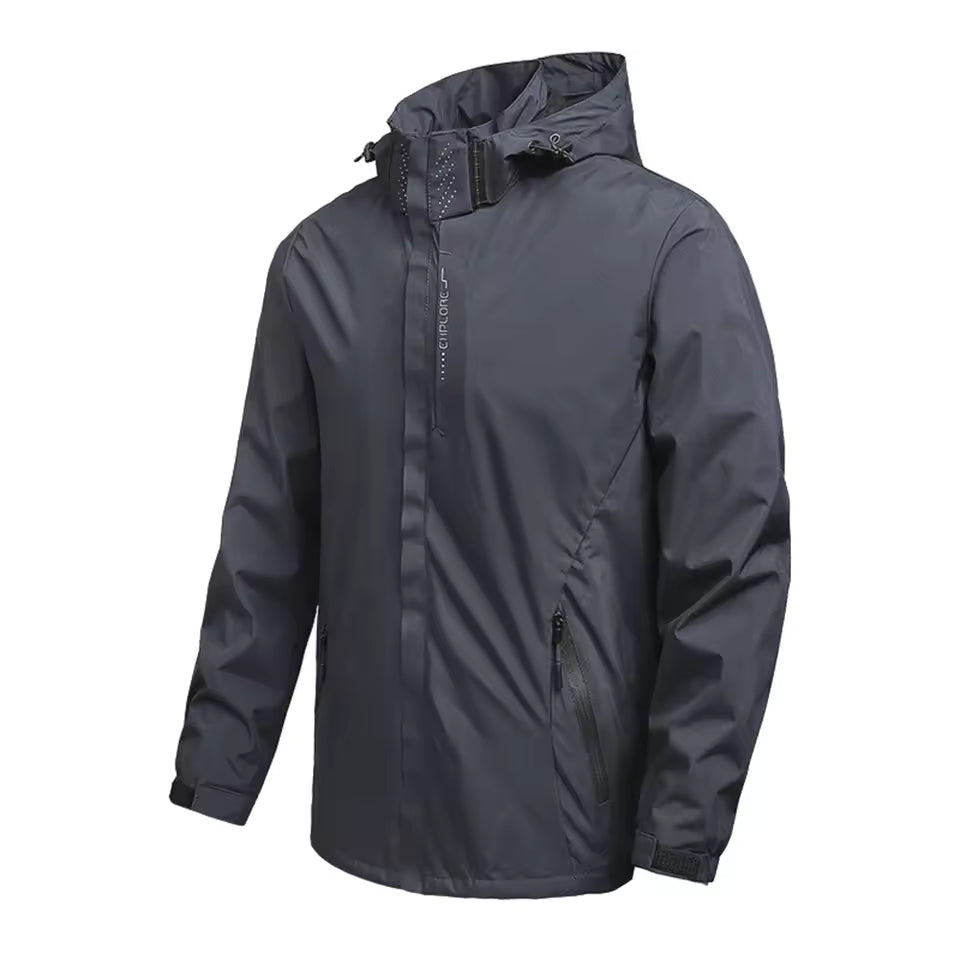 Men's Waterproof Hooded Jacket – Lightweight Waterproof Hooded Hiking Coat