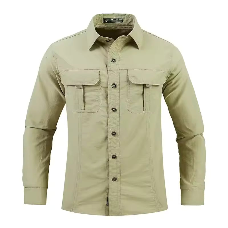 Men's Outdoor Long Sleeve Breathable Shirt with UV Sun Protection