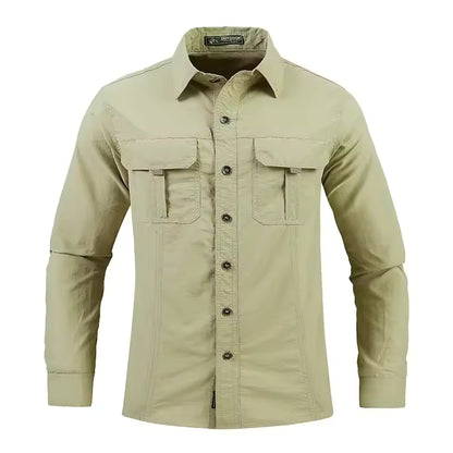 Men's Outdoor Long Sleeve Breathable Shirt with UV Sun Protection