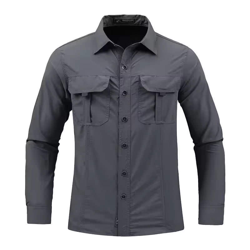 Men's Outdoor Long Sleeve Breathable Shirt with UV Sun Protection