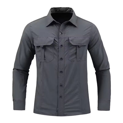 Men's Outdoor Long Sleeve Breathable Shirt with UV Sun Protection