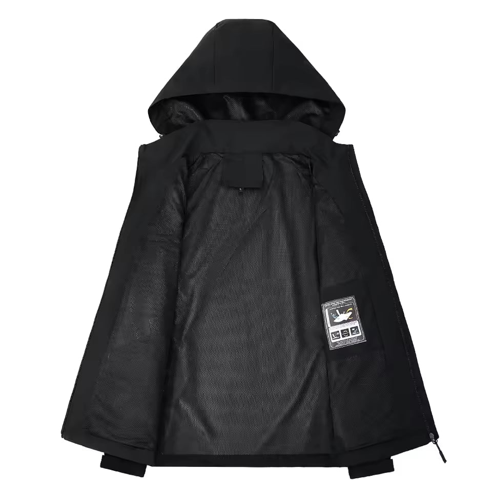Men's Waterproof Hooded Jacket – Lightweight Waterproof Hooded Hiking Coat