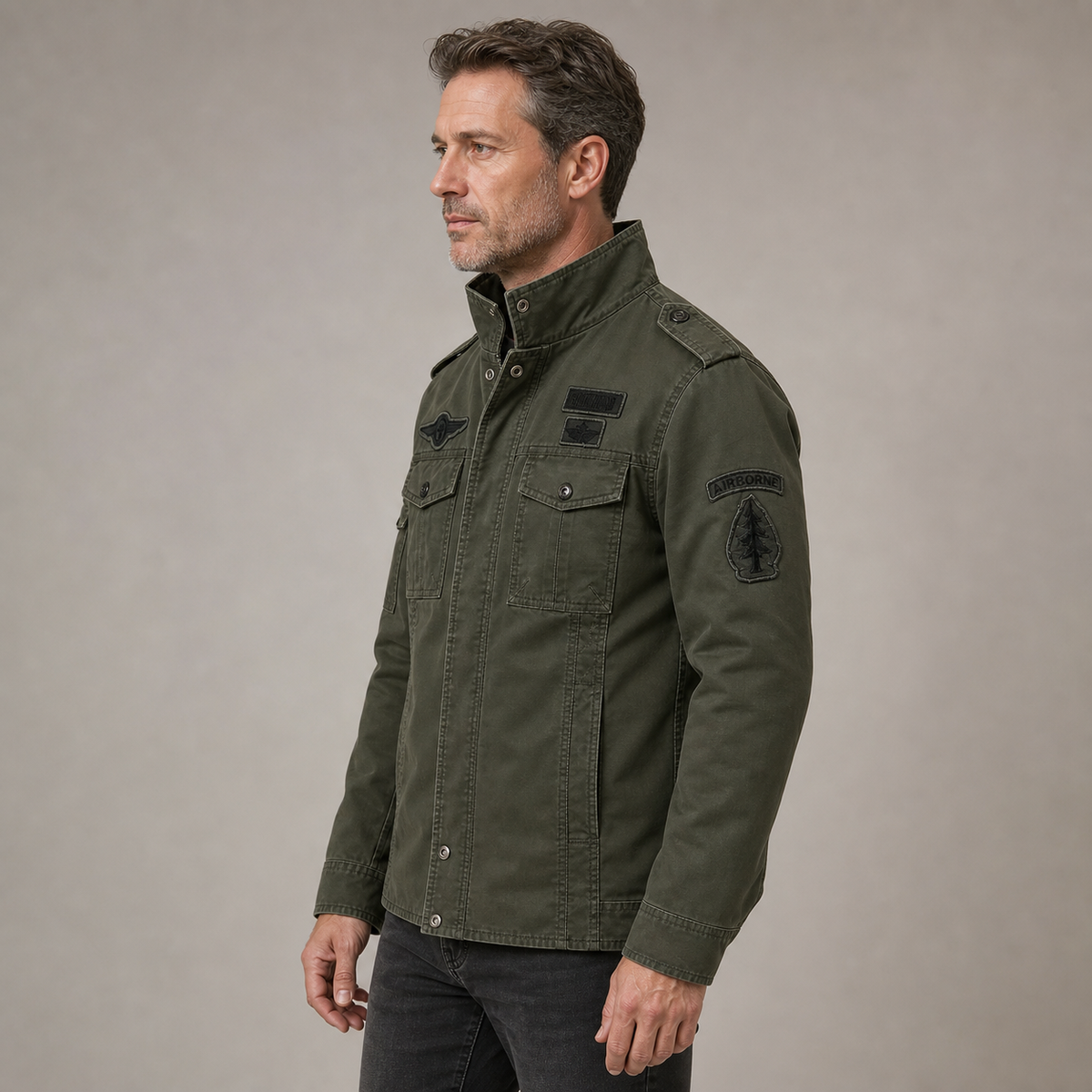 Men's Air Force Cargo Jacket – Premium Military Style with Utility Pockets